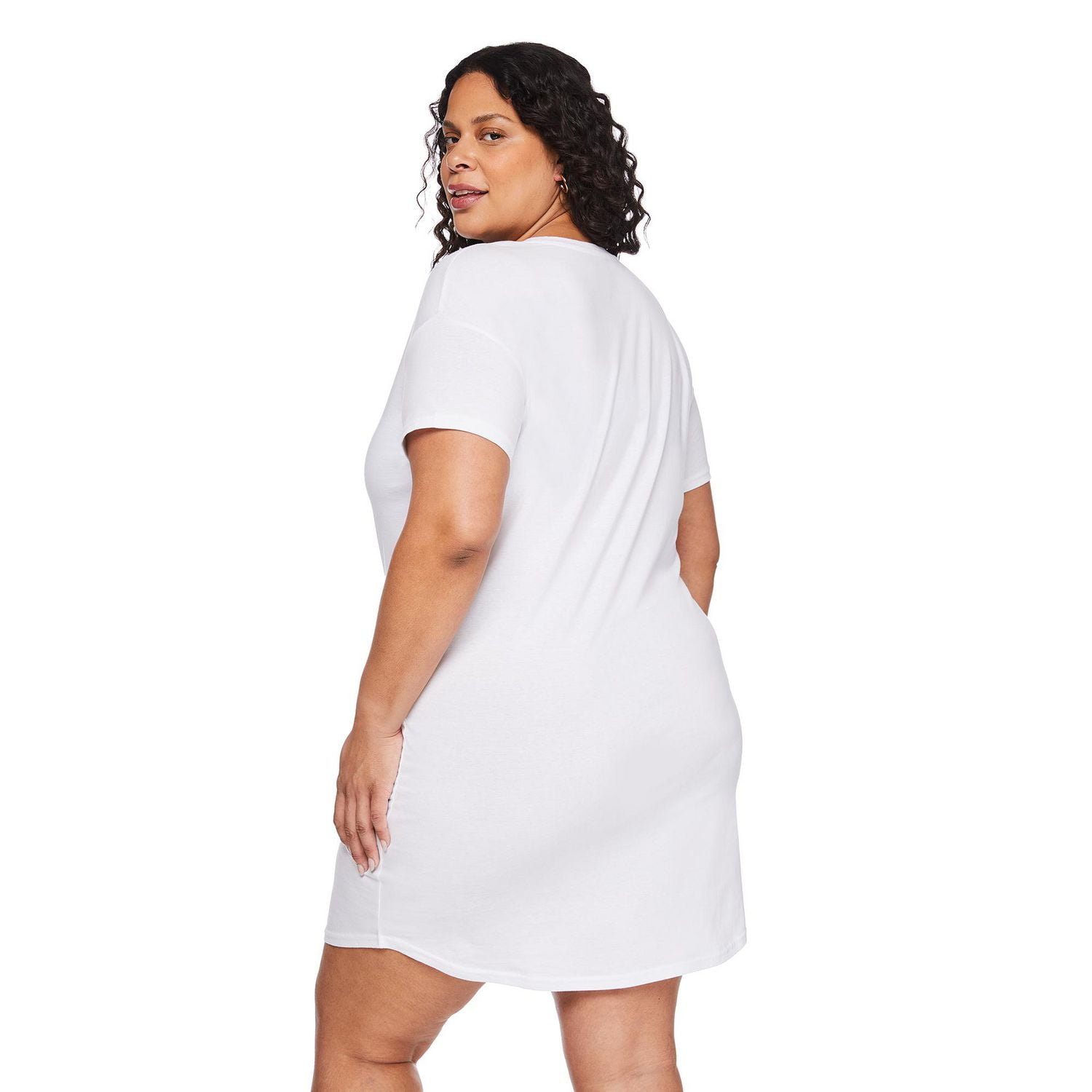 Chemise de nuit à encolure ras du cou George Plus pour femmes