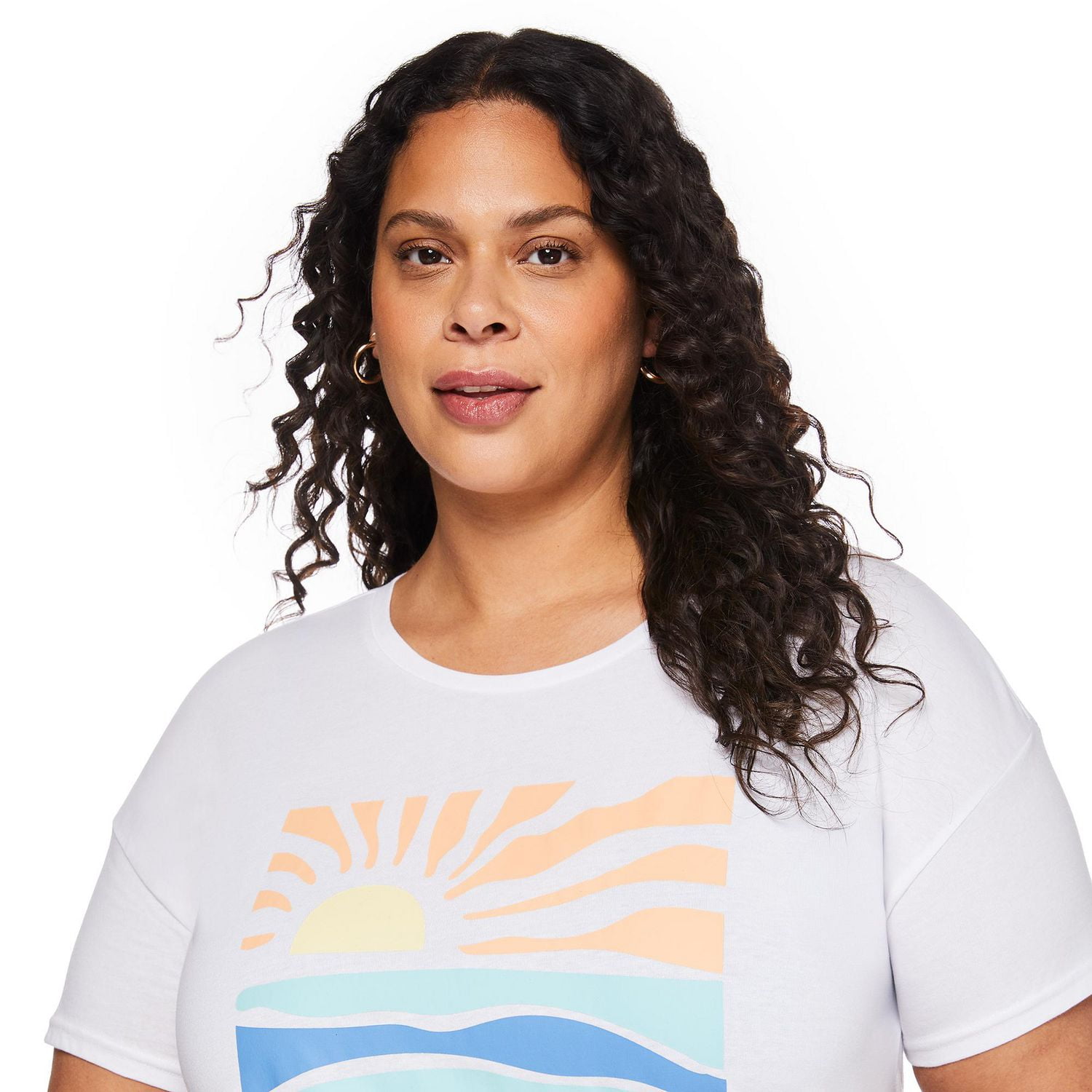 Chemise de nuit à encolure ras du cou George Plus pour femmes