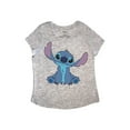 thumbnail image 1 of Ladies Grey Heather Stitch Sitting T-Shirt, 1 of 2