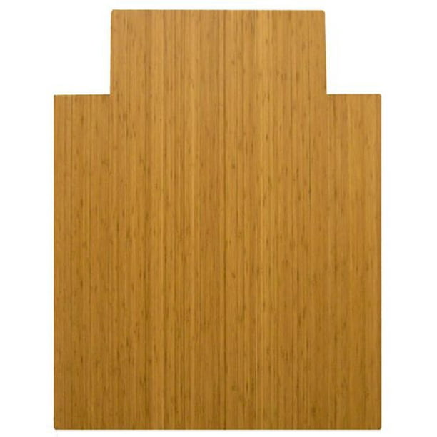 Le sous-chaise de bambou, rectangulaire avec lèvre pour moquette veloutée ayant une épaisseur et tous les types de planchers durs, 36 po x 48 po Bambou Naturel