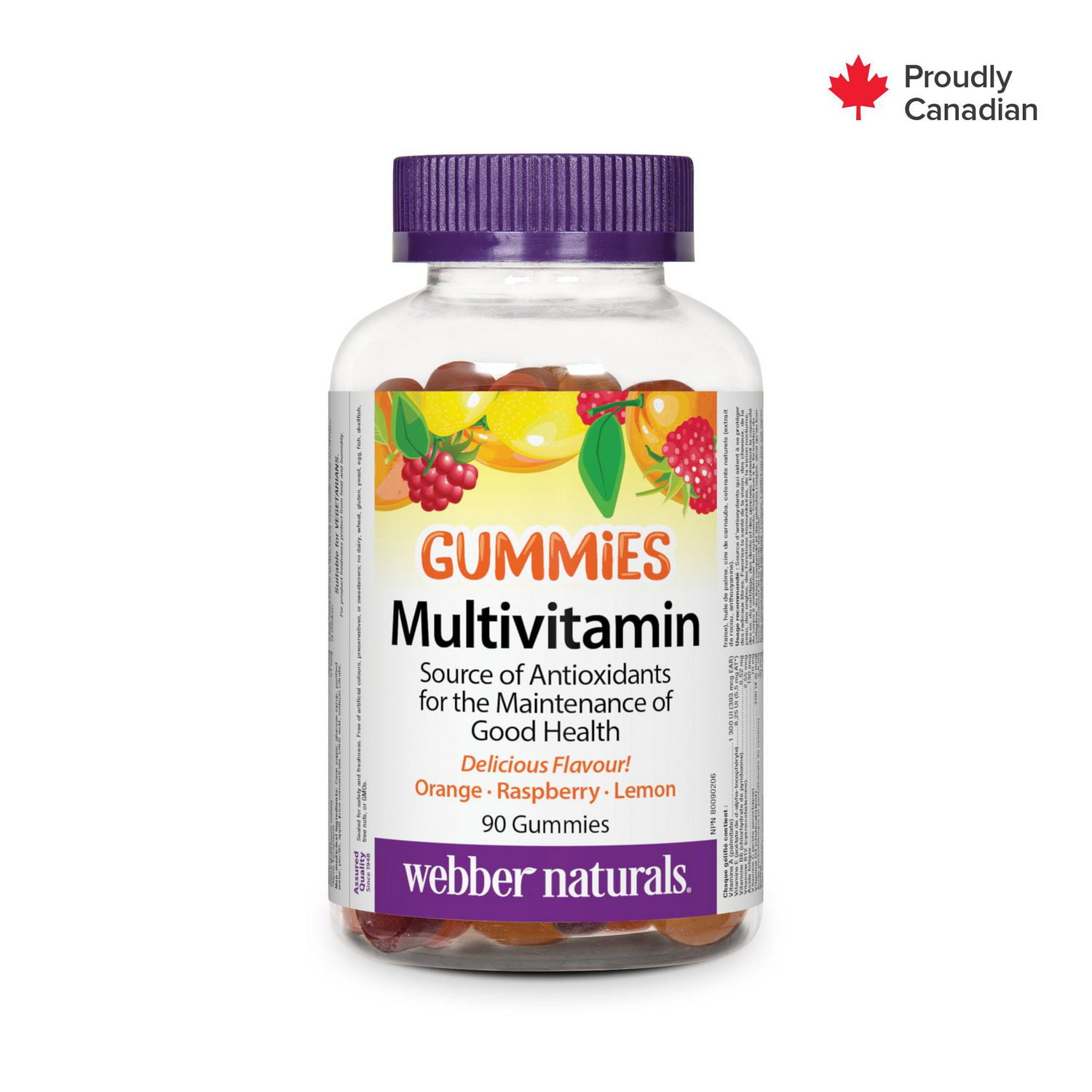 Webber Naturals® Multivitamin Orange · Raspberry · Lemon