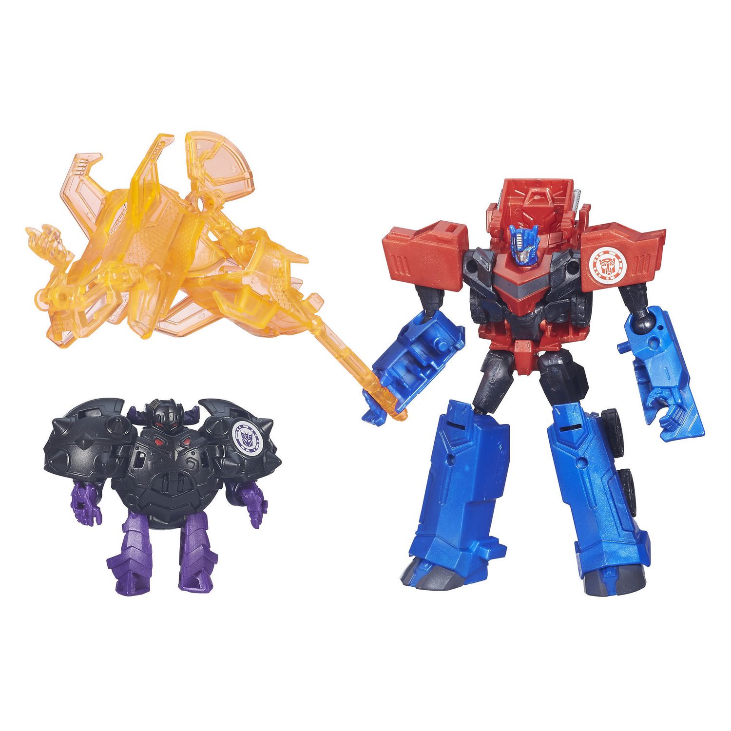 Transformers Robots in Disguise Decepticon Hunter OPTIMUS PRIME vs BLUDGEON 