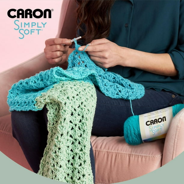 Caron Simply Soft Brites Yarn - Blue Mint