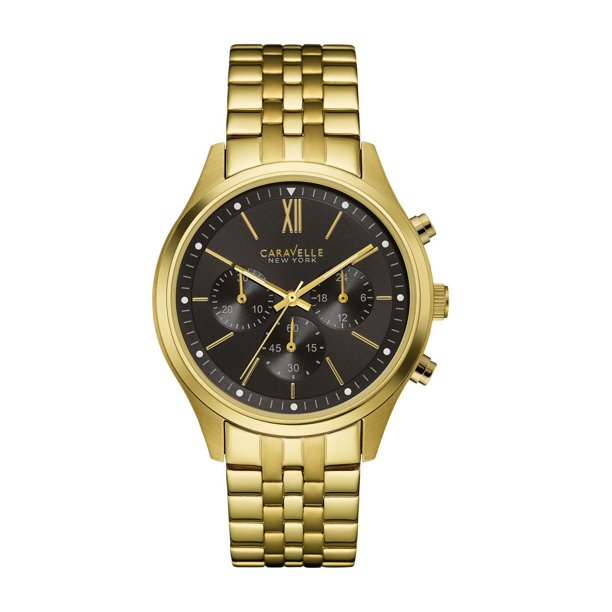 Caravelle Mens Gold-Tone Quartz Watch - Walmart.ca