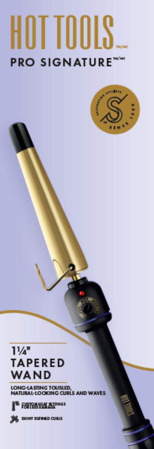 HOT TOOLS Pro Signature Gold Large Tapered Curling Iron Wand