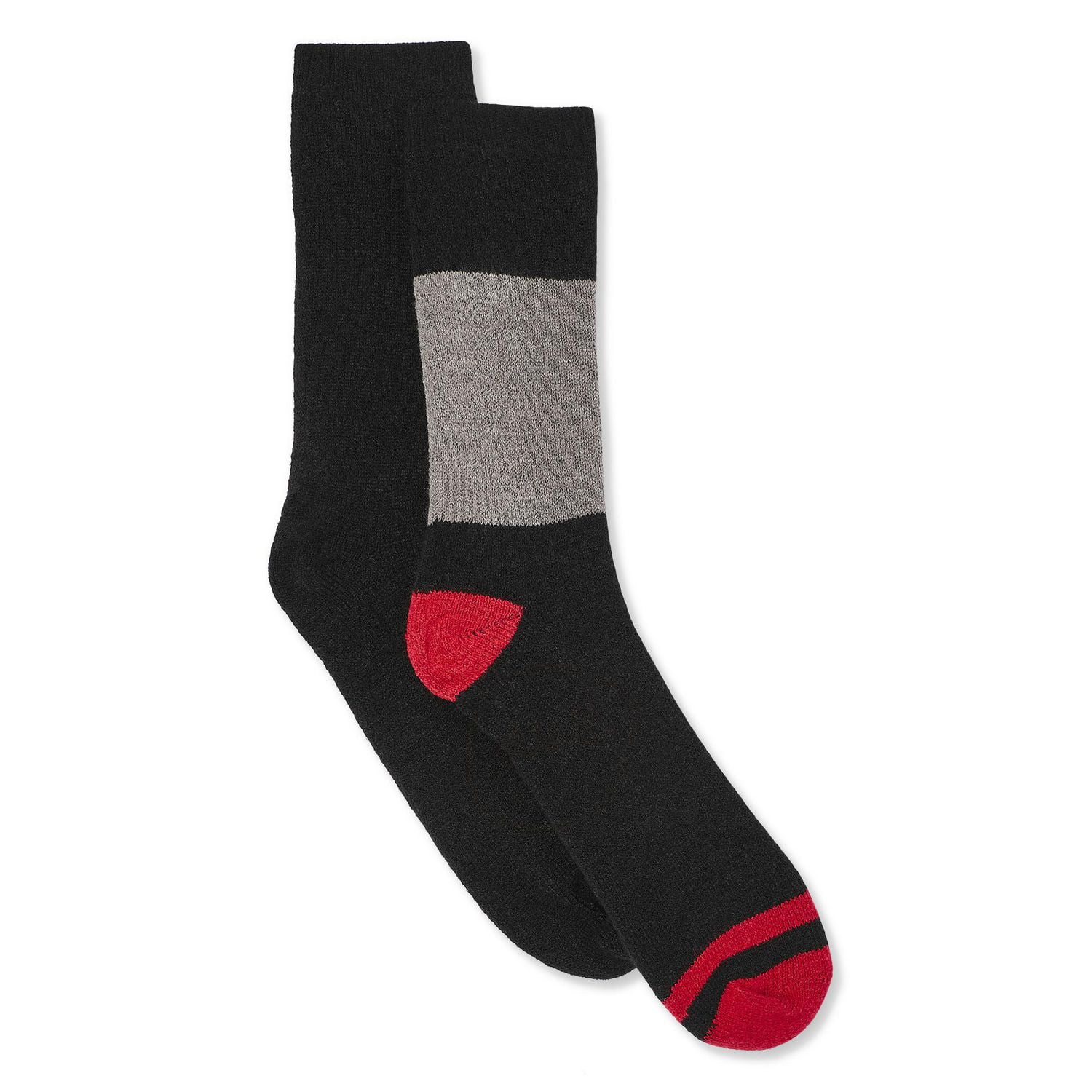 Men's Cozy Double Layer Crew Socks 2Pack Walmart Canada
