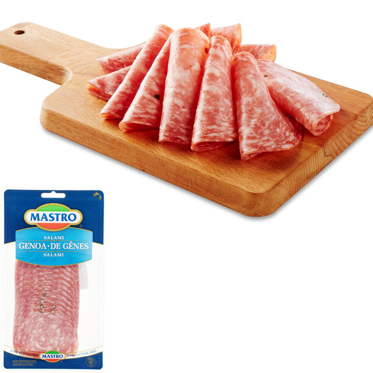 Salami de Gênes tranché Mastro sans gluten 100g