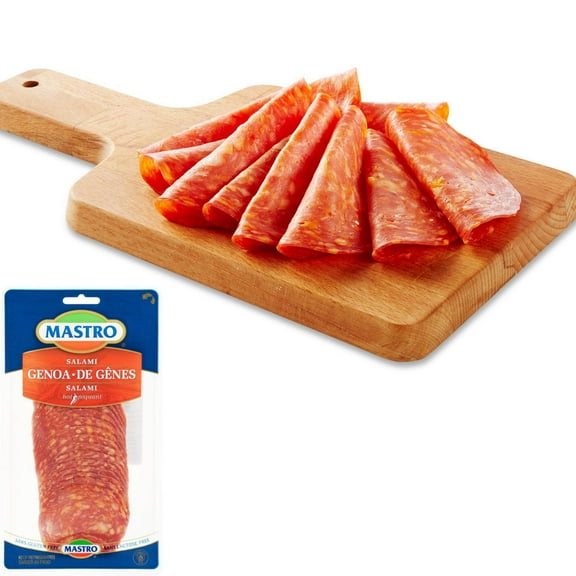 Mastro Gluten Free Hot Genoa Sliced Salami, 100 g