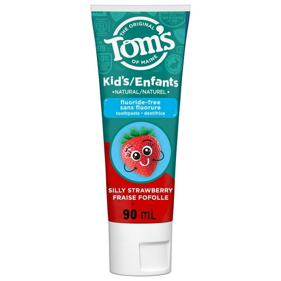 Tom's of Maine Children's Silly Strawberry Natural Fluoride Free Toothpaste, 90 mL