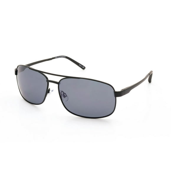 George Mens Black Polarized Aviator Sunglasses