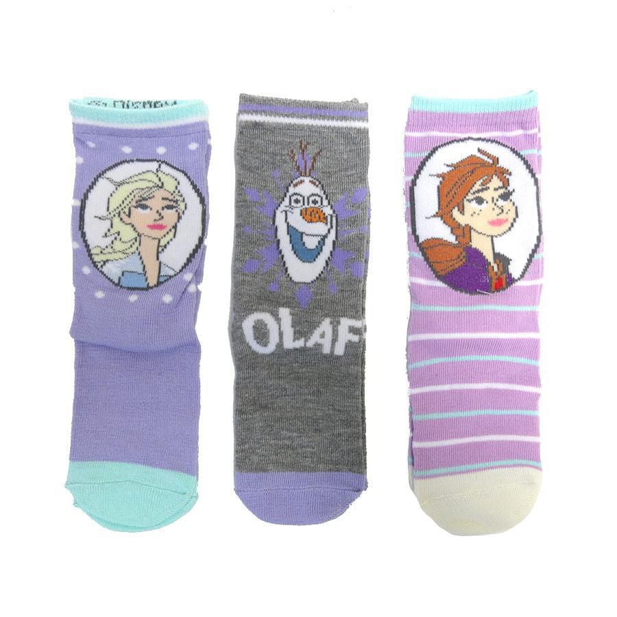 Disney Frozen2 Girls' 3-Pack Crew Socks