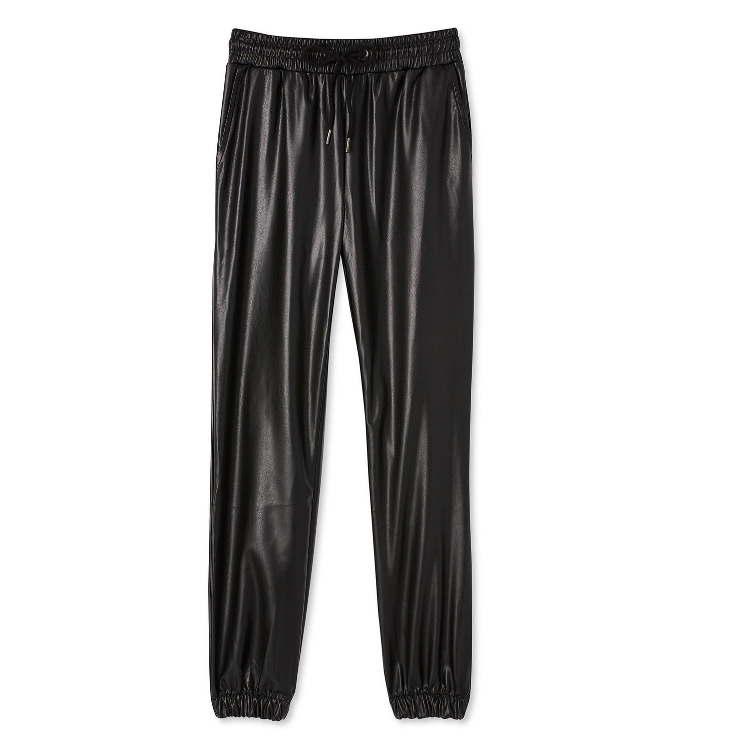 No Boundaries Women's Faux Leather Jogger