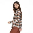 thumbnail image 2 of No Boundaries Women's Oversized Flannel Shirt, 2 of 6