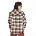 thumbnail image 3 of No Boundaries Women's Oversized Flannel Shirt, 3 of 6