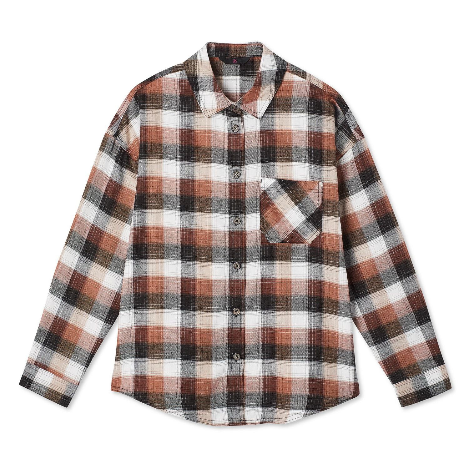 Chemise en flanelle surdimensionnée No Boundaries pour femmes