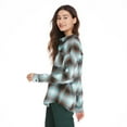 thumbnail image 2 of No Boundaries Women's Oversized Flannel Shirt, 2 of 6