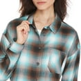 thumbnail image 4 of No Boundaries Women's Oversized Flannel Shirt, 4 of 6