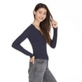 thumbnail image 2 of No Boundaries Women's Split Neckline Henley, 2 of 6