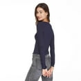 thumbnail image 3 of No Boundaries Women's Split Neckline Henley, 3 of 6