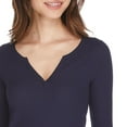 thumbnail image 4 of No Boundaries Women's Split Neckline Henley, 4 of 6