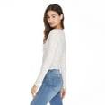 thumbnail image 2 of No Boundaries Women's Printed Split Neckline Henley, 2 of 6