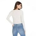 thumbnail image 3 of No Boundaries Women's Printed Split Neckline Henley, 3 of 6