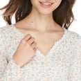 thumbnail image 4 of No Boundaries Women's Printed Split Neckline Henley, 4 of 6