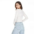 thumbnail image 3 of No Boundaries Women's Printed Split Neckline Henley, 3 of 6