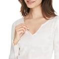 thumbnail image 4 of No Boundaries Women's Printed Split Neckline Henley, 4 of 6