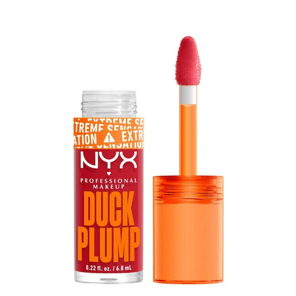 NYX Professional Makeup Duck Plump Plumping Lip Gloss - Cherry Spice, Infused with spicy ginger