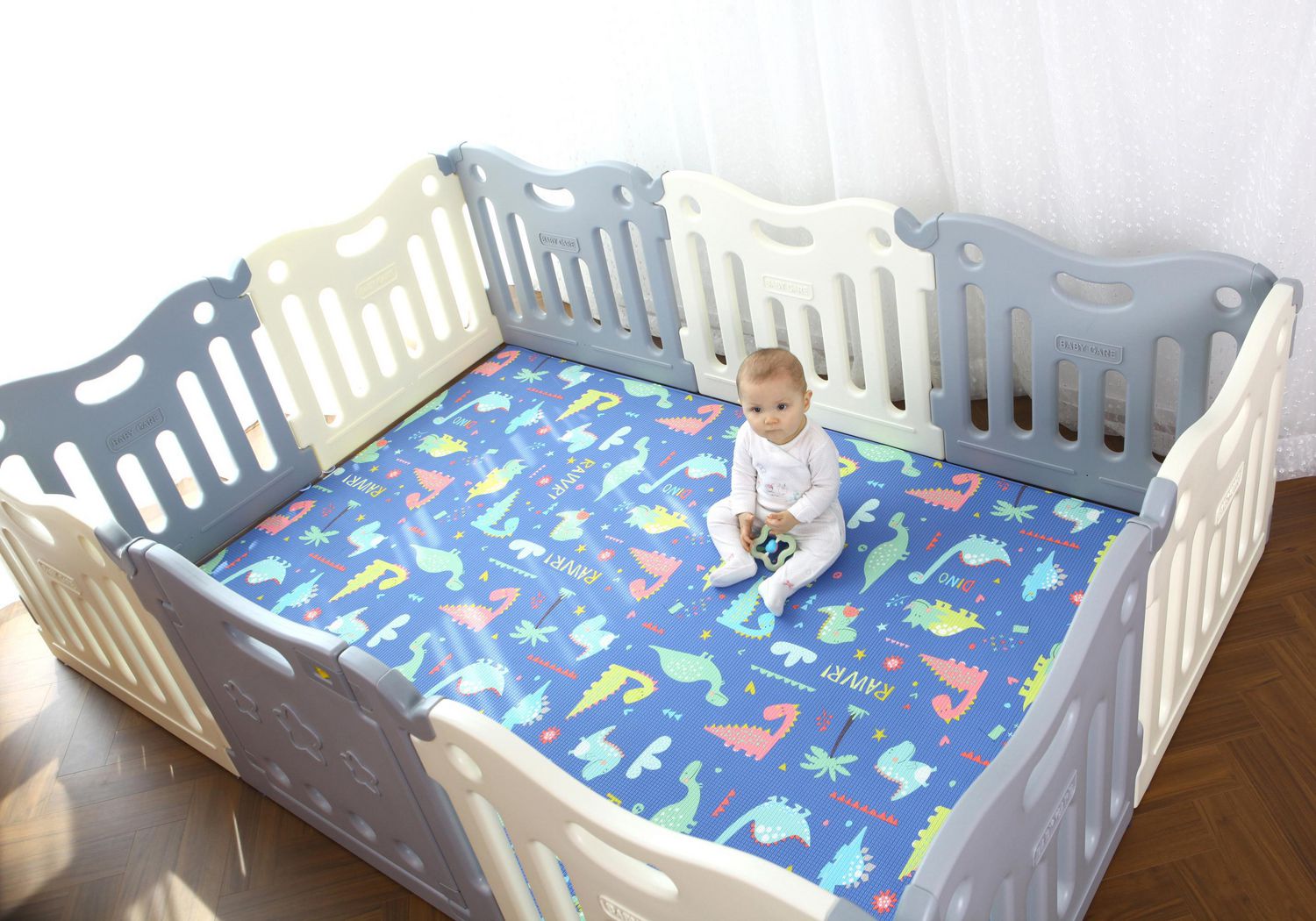 Baby care deals funzone playpen grey