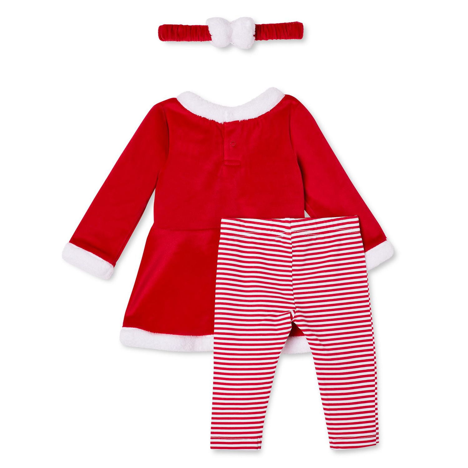 George Baby Girls' Holiday Dress, Legging, and Headband 3-Piece Set