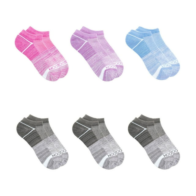 Fruit of the Loom Girls All Day Comfort No Show Socks