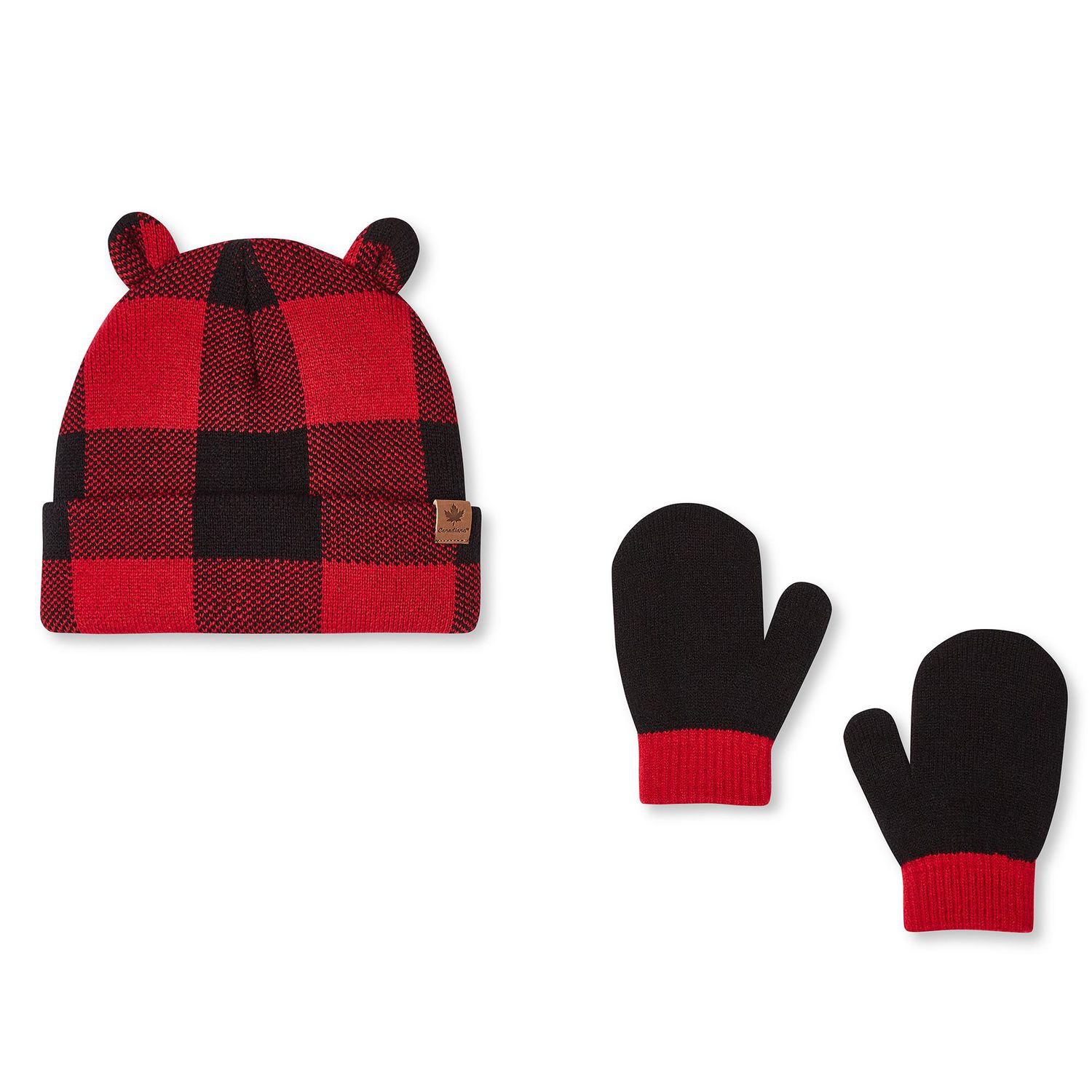 Canadiana Toddler's Unisex Hat and Mittens 2-Piece Set