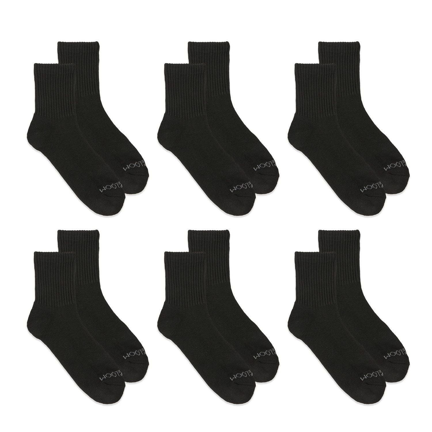 Fruit of the Loom All Day Comfort Mid Crew Socks for Women, Sizes 4-10 (6 Pack), Soft, breathable mid socks for all-day comfort.