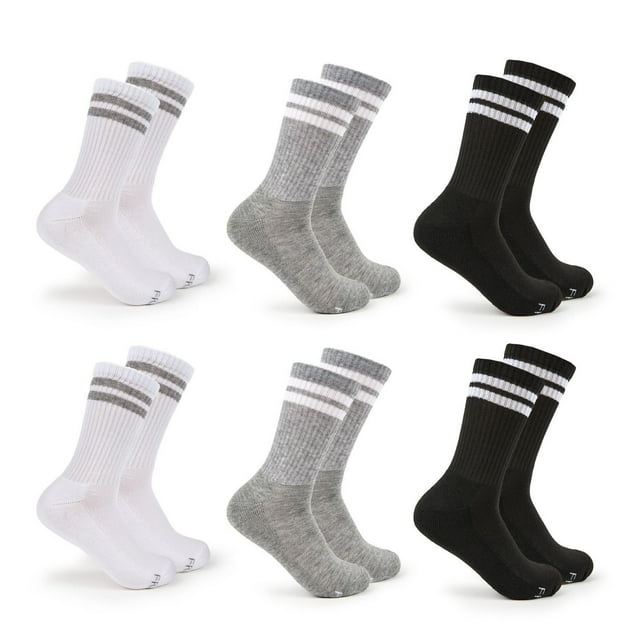Fruit of the Loom All Day Comfort Crew Socks (6-pack)