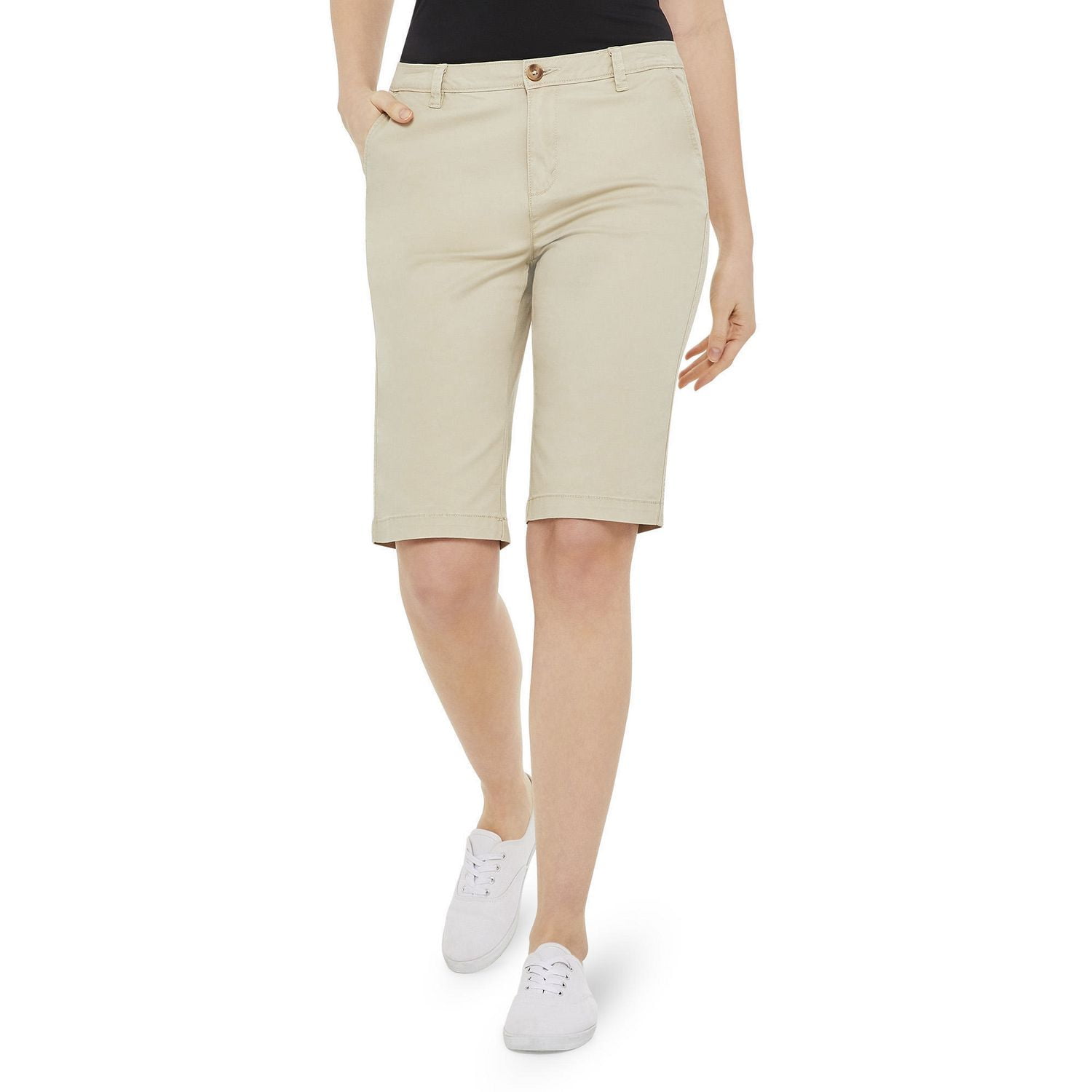 Women's Skinny Bermuda Chino Shorts Walmart Canada