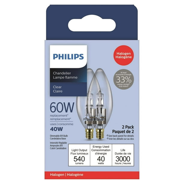 Ampoules T3, 119 mm, 500 W, quartz, paquet de 2 de PHILIPS