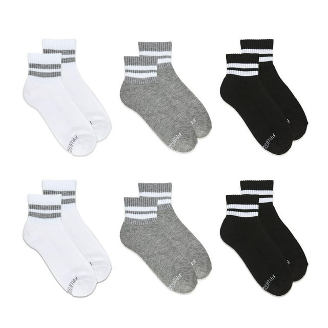 Fruit of the Loom All Day Comfort Ankle Socks (6-pack)