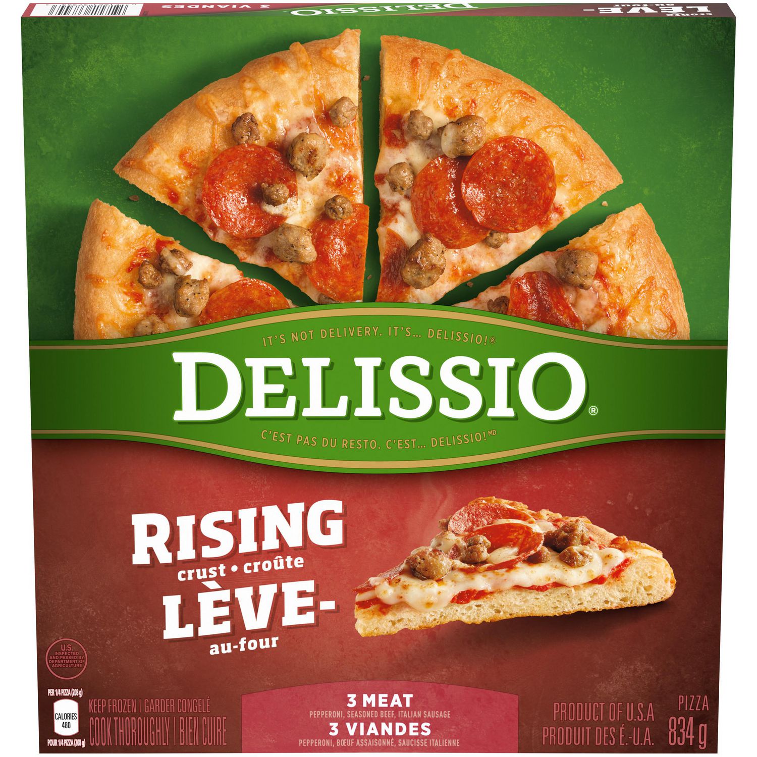 DELISSIO® Rising Crust Pizza 3 Meat Walmart Canada
