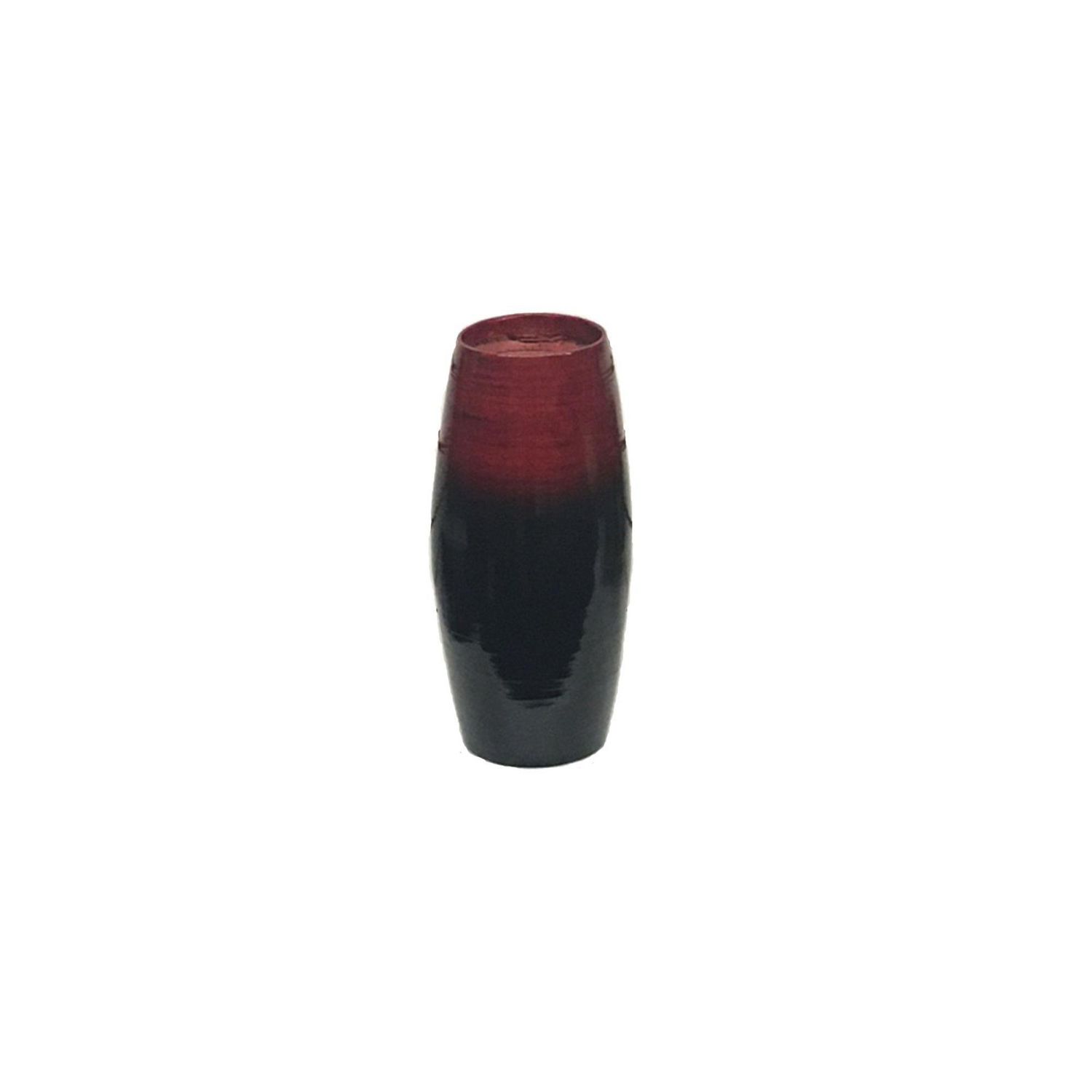 Lerman Decor's red and black spun bamboo vase Walmart Canada