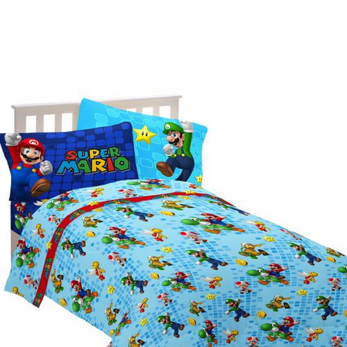 Ensemble de draps Super Mario pour lit deux places/grand lit