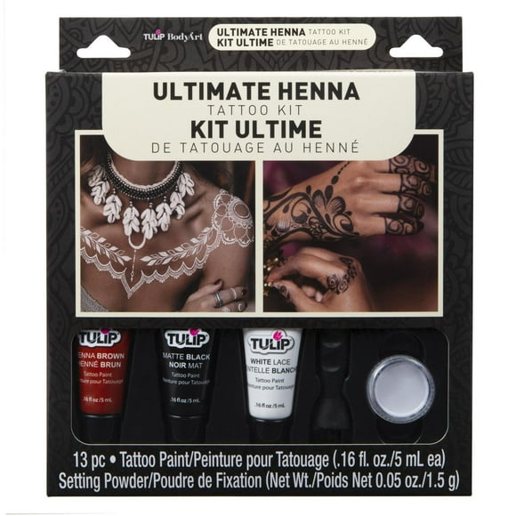 Tulip Body Art Ultimate Henna Inspired Tattoo Kit, Temporary Body Paint with the Look of Henna, Body paint with the look of henna!