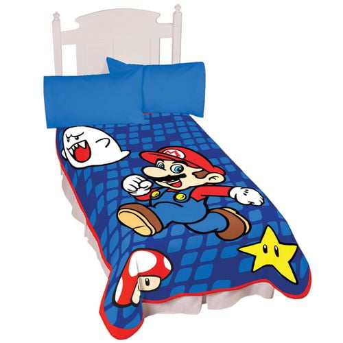 Nintendo Couverture Super Mario en micro rachel pour lit une/deux places