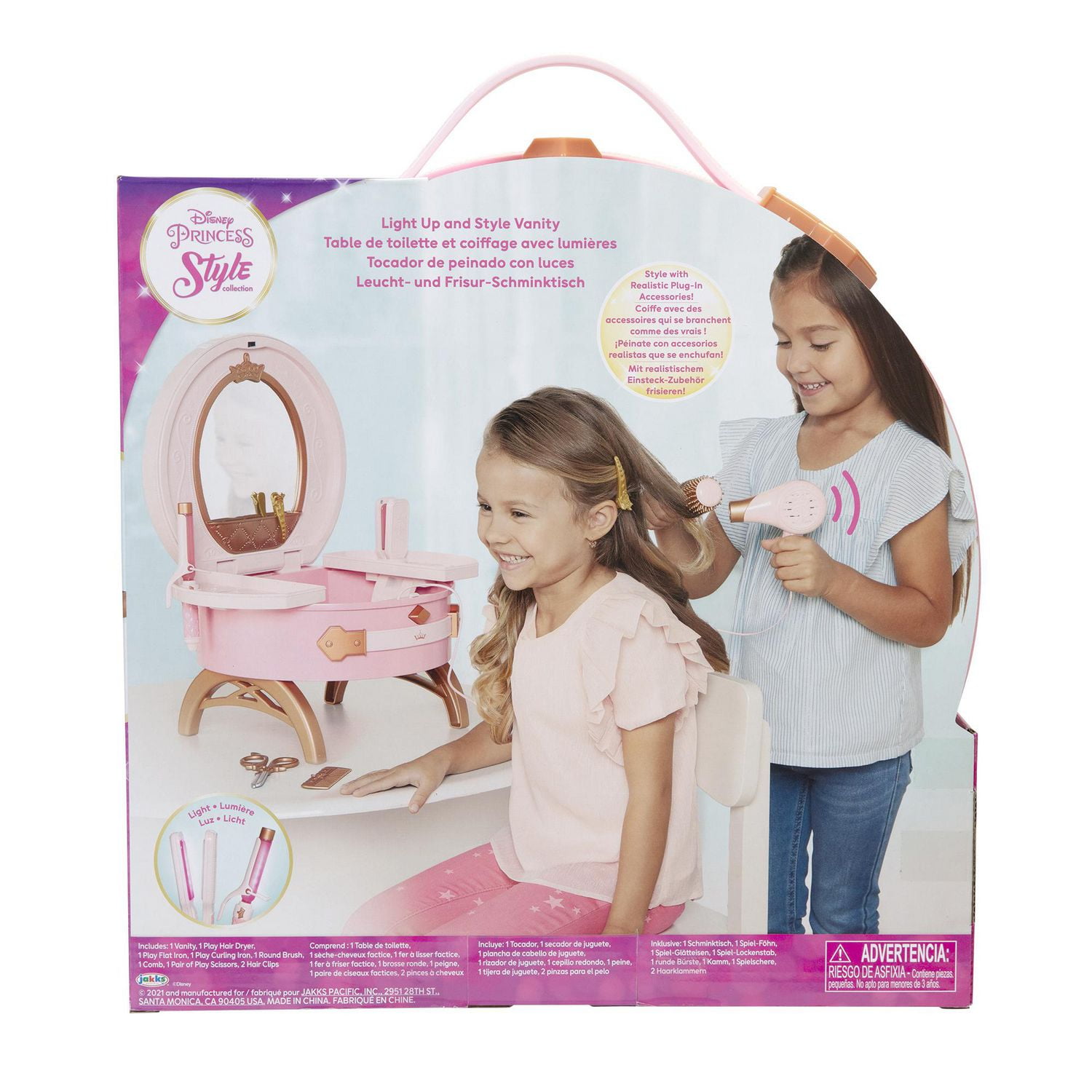 Disney Princess Style Collection Light Up and Style Vanity Walmart