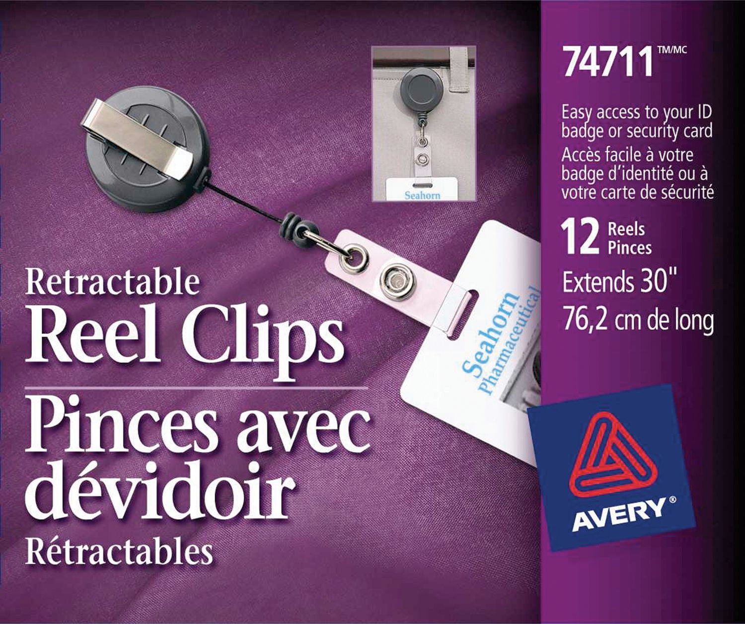 Avery® Retractable Reel Clips 74711, Pack of 12 Walmart Canada