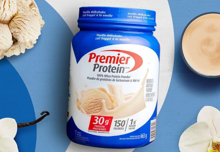 Poudre Premier Protein pour lait frappé à la vanille, 17 portions