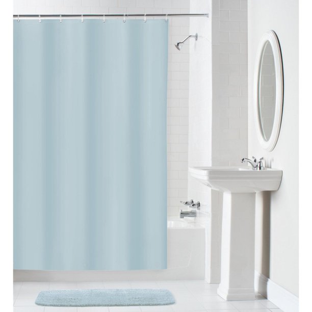 Doublure Rideau De Douche Épaisse EVA 8G – Galets 3D Blanc Perle, 183x183 Cm Avec 3 Aimants & 12 Anneaux