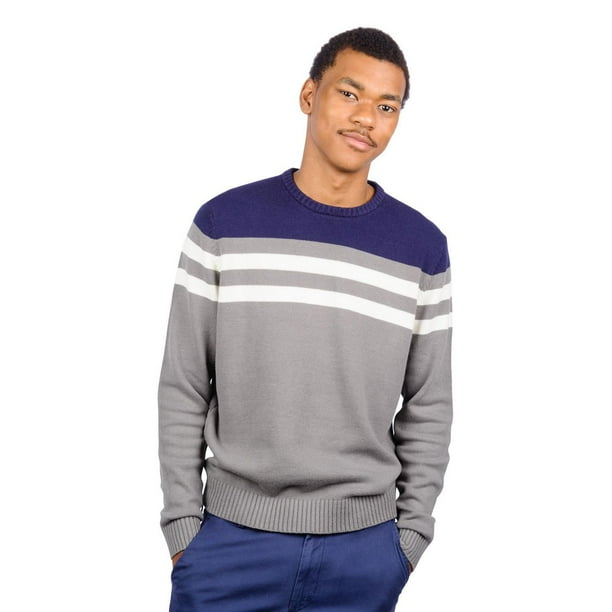 Sweater Razor Walmart Arrow Texture Striped Crew Sweater - Walmart.ca