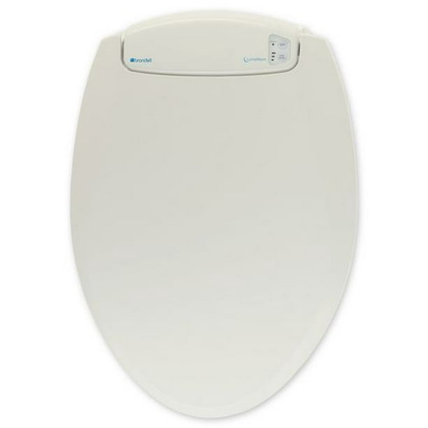 Siège chauffant de toilettes avec veilleuse-allongée blanc cassé- LumaWarm
